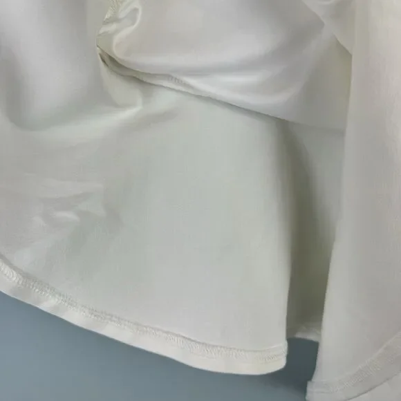 Lena Women's Size Medium White One Shoulder Assymetrical Ruffle Hem Dress - Picture 6 of 12